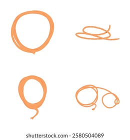 Cowboy rope icons set cartoon vector. Lasso for lassoing wild horse and cattle. String, lasso