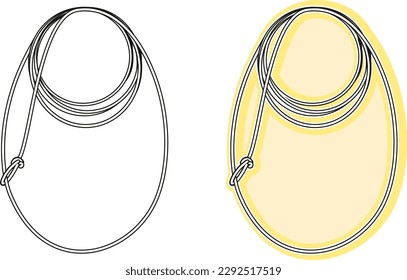 A cowboy rope twisted into a circle with a lasso forming a frame with an empty space for text