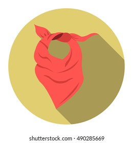 Cowboy scarf icon cartoon. Singe western icon from the wild west set.