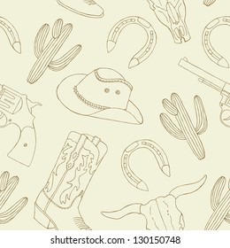 cowboy seamless background