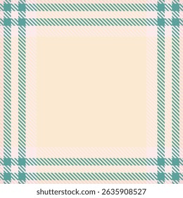 Cowboy seamless vector pattern, handkerchief textile check fabric. Various background tartan plaid texture in papaya whip and white colors palette.