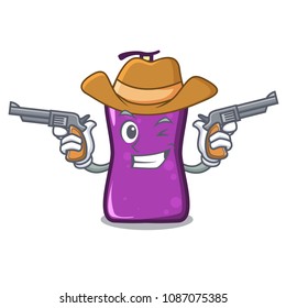 Cowboy shampo character cartoon style