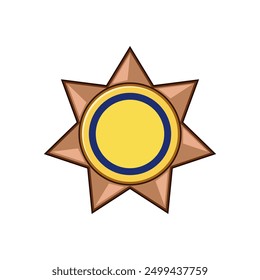 cowboy sheriff badge cartoon. western texas, officer government, label graphic cowboy sheriff badge sign. isolated symbol vector illustration