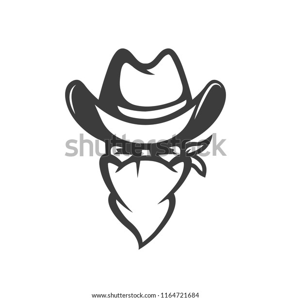 Cowboy Sheriff Bandit Vector Logo Stock Vector (Royalty Free ...