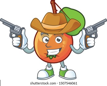 Cowboy shipova fruit cartoon character for logo