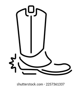 cowboy shoes icon on white background, vector illustration.