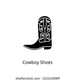 icono de zapatos de vaquero en vector. logotipo