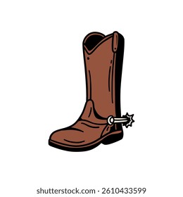 cowboy shoes illustration for mascot, logo, template design, etc