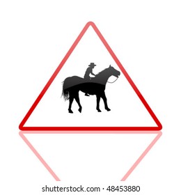 cowboy sign for traffic