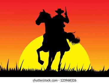 Cowboy silhouette