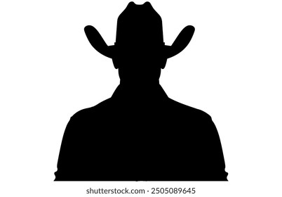 Cowboy Silhouette in various Poses, Western Cowboy Silhouette High Resolution Stock Vector Design.