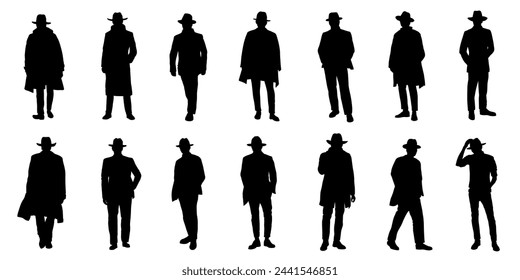 cowboy silhouettes on the white background