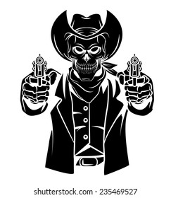 Cowboy Skull Vector Illustration