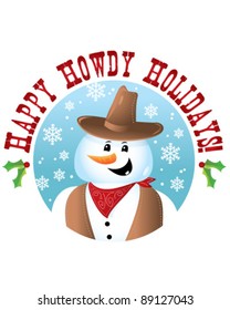 Cowboy Snowman