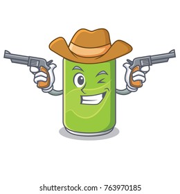 Cowboy soft drink character cartoon