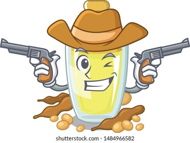 Cowboy soybean oil put in cartoon bottle