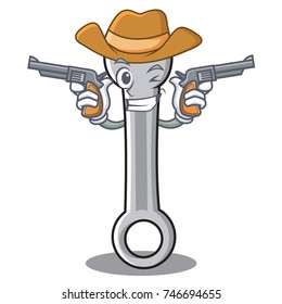 Cowboy spanner character cartoon style