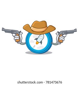 Cowboy stellar coin character cartoon