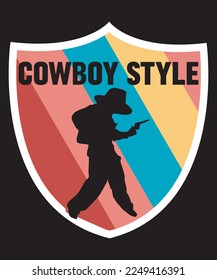 COWBOY STYLE -Print, vector, Template Design