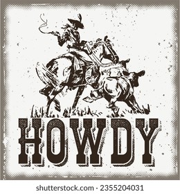 Cowboy T Shirt , Horse Rider Western Cool Tee Shirt 