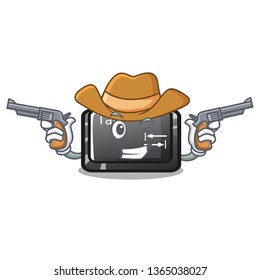 Cowboy tab button installed on computer character