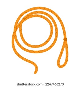 Cowboy or Texas element vector illustration. Cartoon drawing of strong rope lasso to control the horse isolated on white background. USA, Wild west or western concept