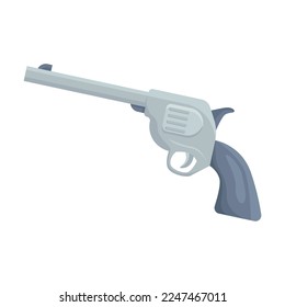 Cowboy or Texas element vector illustration. Cartoon drawing of weapons revolver bandits and cowboys isolated on white background. USA, Wild west or western concept