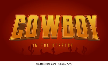 Cowboy text effect non editable