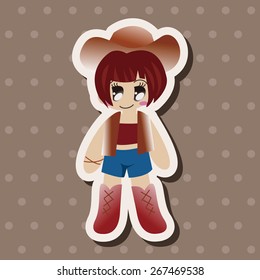 cowboy theme elements vector,eps