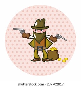 cowboy theme elements vector,eps