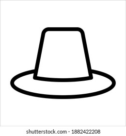 cowboy top hat line icon design illustration. eps 10. for your mobile, website application. or for your design element