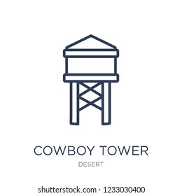 Cowboy Tower icon. Trendy flat vector Cowboy Tower icon on white background from Desert collection, vector illustration can be use for web and mobile, eps10