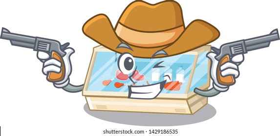 Cowboy trade counter in the mascot shape