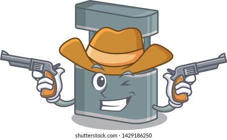 Cowboy trade stand isolated in the cartoon