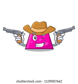 Cowboy trapezoid character cartoon style