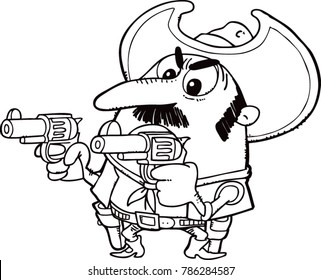 cowboy with two pistols