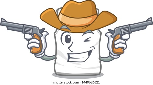 Cowboy undershirt in the a mascot shape