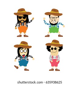Cowboy vector cartoon character for use 