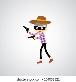 Cowboy vector cartoon for use