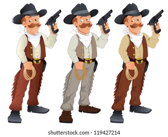 Cowboy - Vector Character Illustration