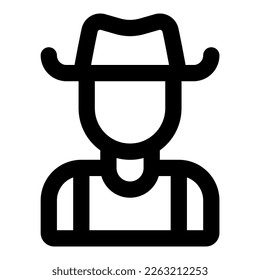 cowboy vector icon illustration asset