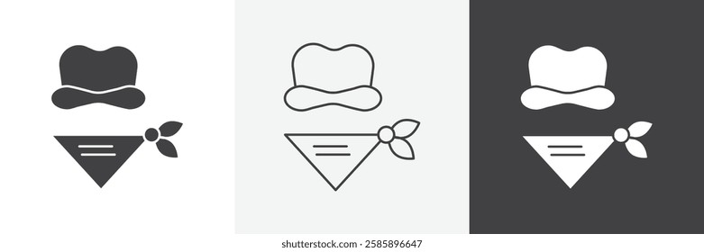 Cowboy vector icons collection graphic designs for ui designs