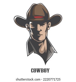 Ilustración del vector de Cowboy. Tema occidental