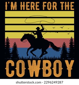 Cowboy vintages tshirt design vector design 