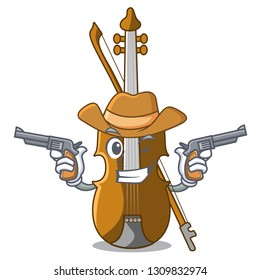 Cowboy violin in the a character shape