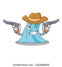 Cowboy wave character cartoon style