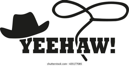 Cowboy Western Hat With Lasso - Yeehaw