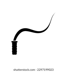 ilustración vectorial de icono de látigo de vaquero en fondo blanco..eps
