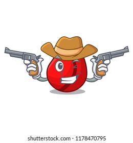 Cowboy whole cola nuts in market cartoon