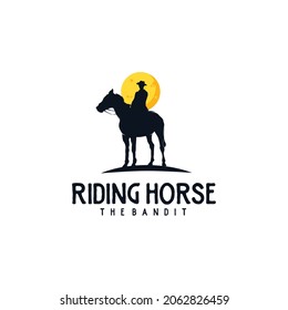 Cowboy wild west rodeo vintage logo